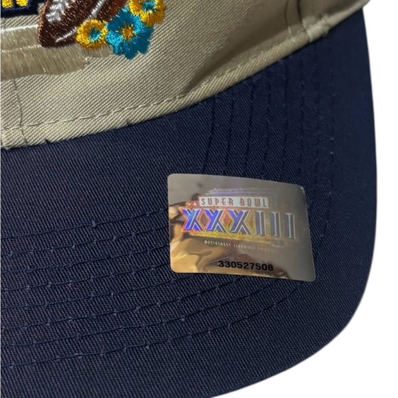 Vintage 1998 LOGO 7 Super Bowl XXXIII NFL Football SnapBack Hat OSFA NWT - Picture 3 of 9